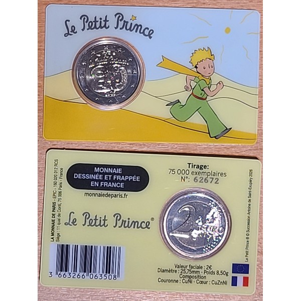 2 euro commémorative France 2026 Petit Prince Coin-card Désert pièce de monnaie €