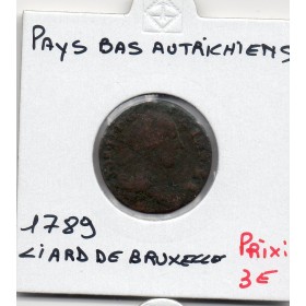 Pays-Bas Autrichiens Liard 1789 Tête Bruxelle B, KM.30 Belgique