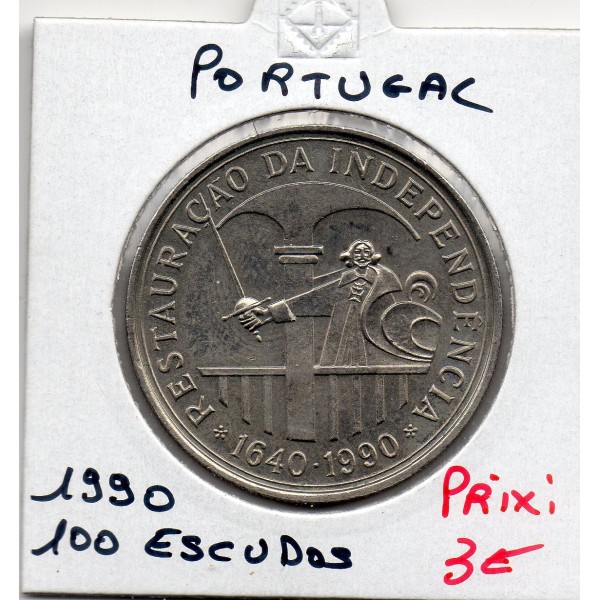 Portugal 100 escudos 1990 Spl, KM.651 Restauration de l'indépendance