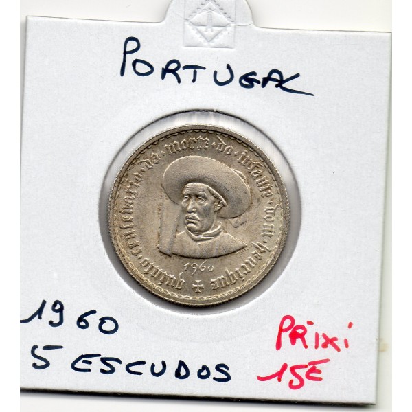Portugal 5 escudos 1960 Spl, KM.587 Henri le navigateur