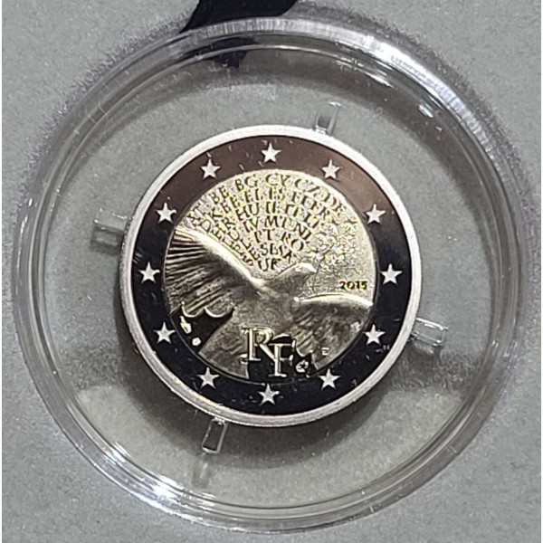 2 euros commémorative France 2015 70 ans de paix en europe BE piece de monnaie €