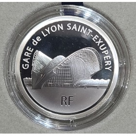 10 euros argent BE 2012 Gare de Lyon Saint-Exupéry pièces de monnaies de Paris