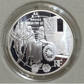 10 euros argent BE 2014, Guerre, Taxis de la Marne pièces de monnaies de Paris