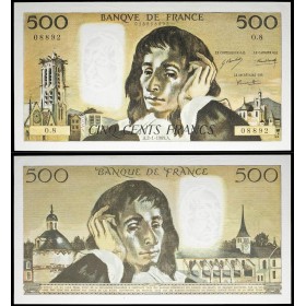500 Francs Pascal, SPL PCGS 64, 2.1.1969 Billet de la banque de France