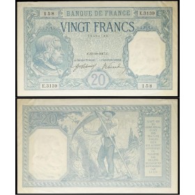 20 Francs Bayard, Sup PCGS 53, 13.10.1917 Billet de la banque de France