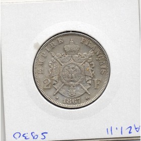 2 francs Napoléon III tête laurée 1867 BB Strasbourg Sup-