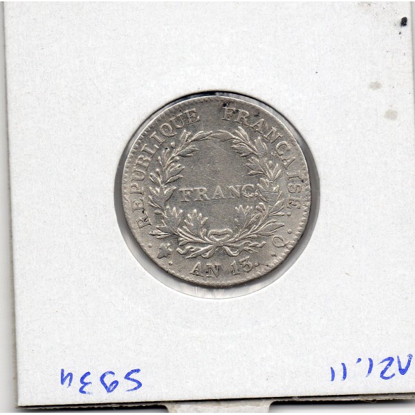 1 Franc Napoléon 1er An 13 Q Perpignan TB+