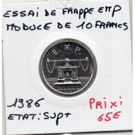 Essai de frappe au module de 10 francs 1986 GEM.194.6