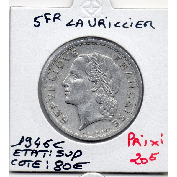 5 francs Lavrillier 1946 C Castelsarrasin Sup-