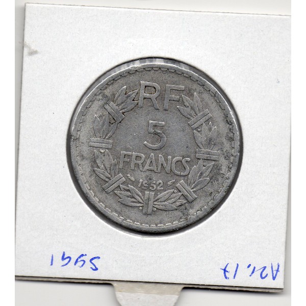 5 francs Lavrillier 1952 TB- Corosion
