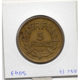 5 francs Lavrillier 1945 C Castelsarrasin TTB+