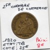 Bon pour 2 francs Commerce Industrie 1920 TB