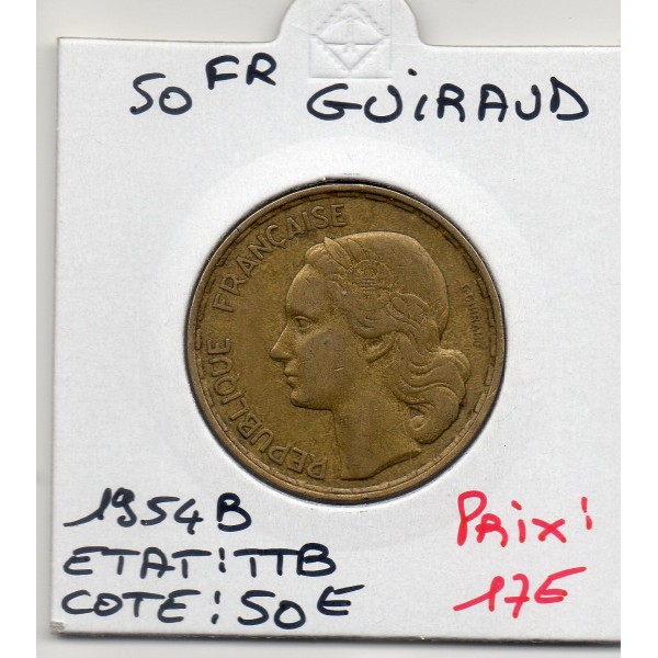 50 francs Coq Guiraud 1954 B Beaumont TTB
