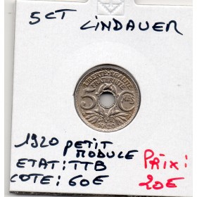5 centimes Lindauer 1920 TTB
