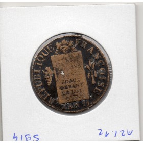 1 sol aux balances 1793 AA Metz TB+ Convention