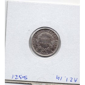 1/2 Franc Napoléon 1er 1807 A paris TB+ dit "tête de nègre"