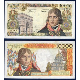 10000 Francs Bonaparte, TTB, 1.12.1955 Billet de la banque de France