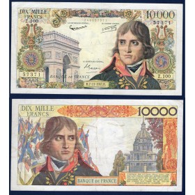10000 Francs Bonaparte, TTB-, 7.11.1957 Billet de la banque de France