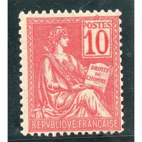 Timbre France Yvert No 112 Mouchon Type I 10c Rose neuf **