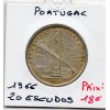 Portugal 20 escudos 1966 Sup, KM.592 pont Salazar