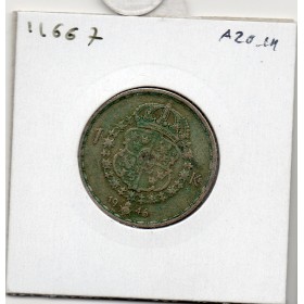 Suède 1 krona 1946 TTB, KM.814 Gustaf V