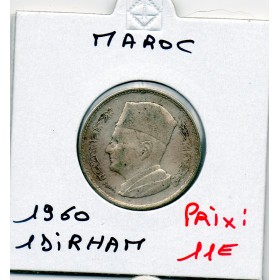Maroc 1 dirham 1380 AH - 1960 TTB- KM.Y55 Mohammed V