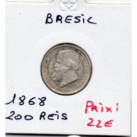 Brésil 200 reis 1868 Sup-, KM.471 Pedro II