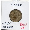 Suède 50 Ore 1961 TTB, KM.825 Gustaf VI Adolf