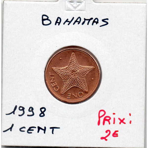 Bahamas 1 cent 1998 FDC, KM.59a Etoile de mer