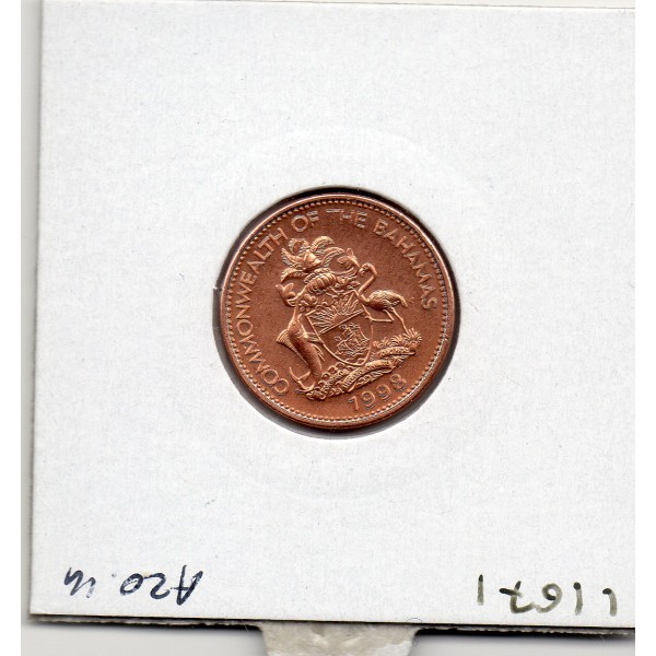 Bahamas 1 cent 1998 FDC, KM.59a Etoile de mer