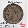 Belgique 5 Francs 1868 TTB, KM.24 Leopold II