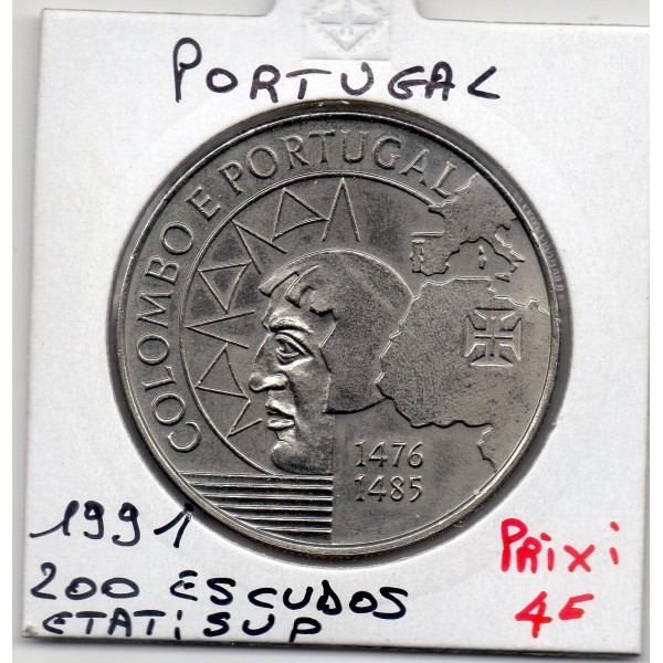 Portugal 200 escudos 1991 Sup, KM.658 Colomb