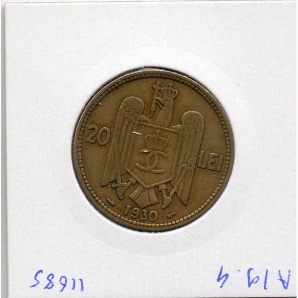 Roumanie 20 lei 1930 TTB, KM.51 Carol II