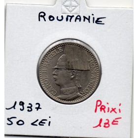 Roumanie 50 lei 1937 Spl, KM.55 Carol II