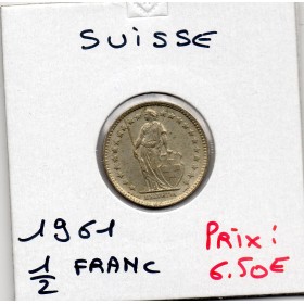 Suisse 1/2 franc 1961 Sup, KM.23