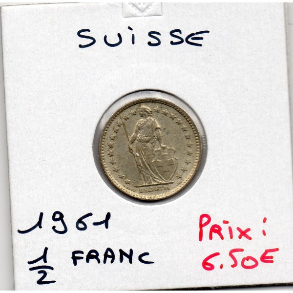 Suisse 1/2 franc 1961 Sup, KM.23