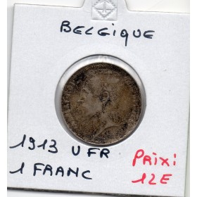 Belgique 1 Franc 1913 en Français TTB, KM.72 Albert 1er