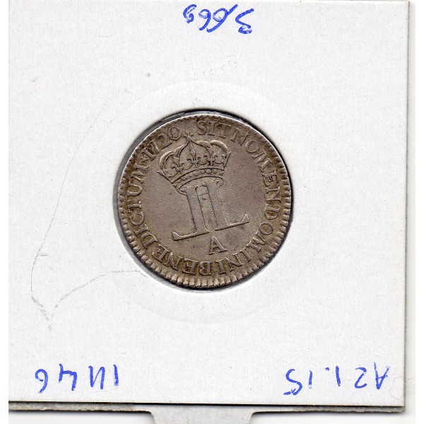 Livre d'argent Fin 1720 A Paris Louis XV Sup Compagnie des Indes