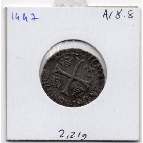 Douzain au 2 H 1er type 1576 D Lyon Henri III TTB