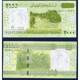 Somalie P.39, Neuf, Billet de 2000 Shilin 2010 Bananier