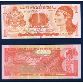 Honduras P.96e, Neuf Billet de 1 Lempira 2022 Indien