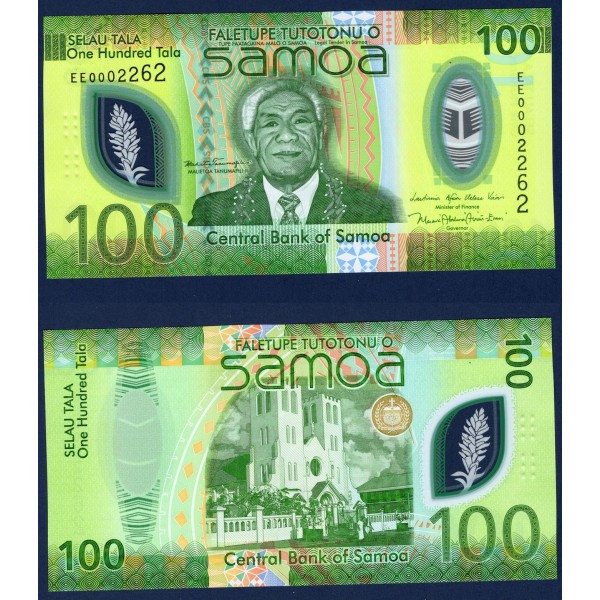 Samoa P.51a, neuf Billet de 100 Tala 2025 Malietoa Susuga Tanumafili II