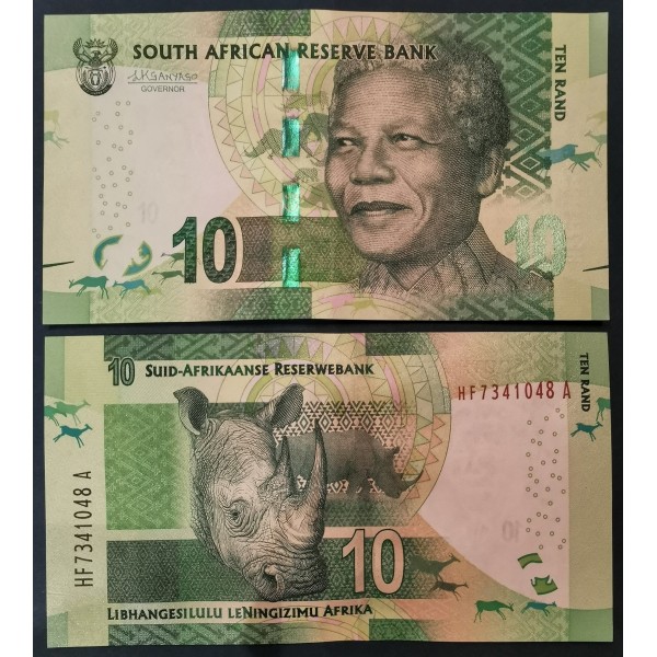 Afrique du sud P.138b, neuf Billet de 10 rand 2016 Mandela