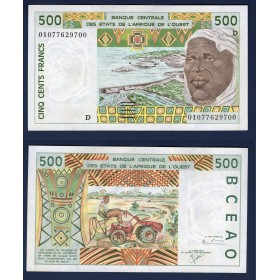 BCEAO P.410Dl pour le Mali, TTB Billet de 500 Francs CFA 2001