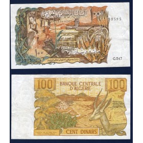 Algérie P.128b, TTB, Billet de 100 dinar 1970 Gazelle