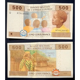 Afrique Centrale P.206Ue Cameroun, TTB Billet de 500 Francs CFA 2002 école