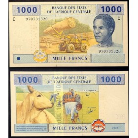 Afrique Centrale P.607Ce pour le Tchad, neuf Billet  de 1000 Francs CFA 2002