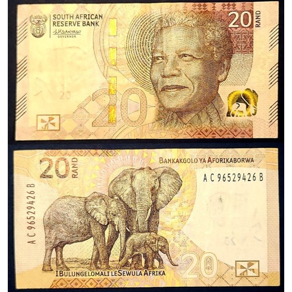 Afrique du sud P.149, TTB Billet de 20 rand 2023 elephants