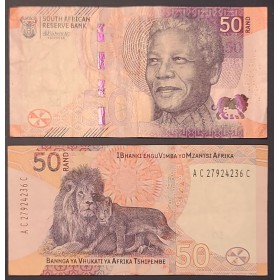 Afrique du sud P.150a, TTB Billet de 50 rand 2023 Lion