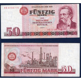 Allemagne RDA P.30a, TB Billet de 50 Mark 1971 Friedrich Engels